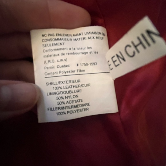 Vintage Red 100% Leather Rocker Jacket Size 10 - Picture 3 of 9